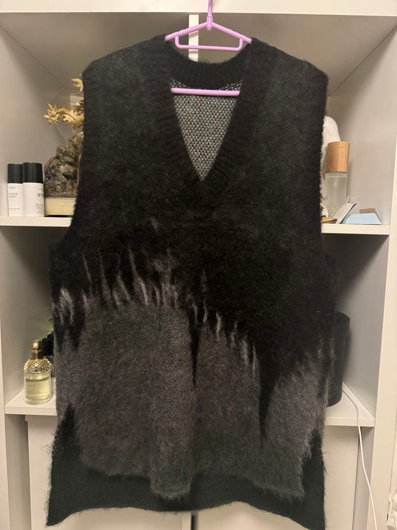 トップス Drip Glaze Pattern Mohair Knitted Vest
