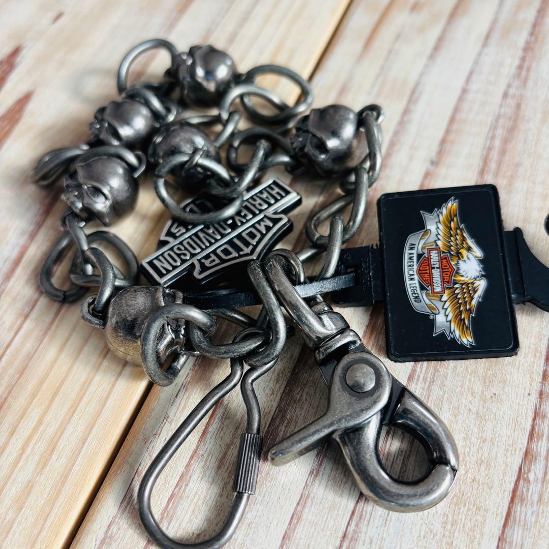 ハーレーダビッドソン ウォレットチェーン スカル morter cycles