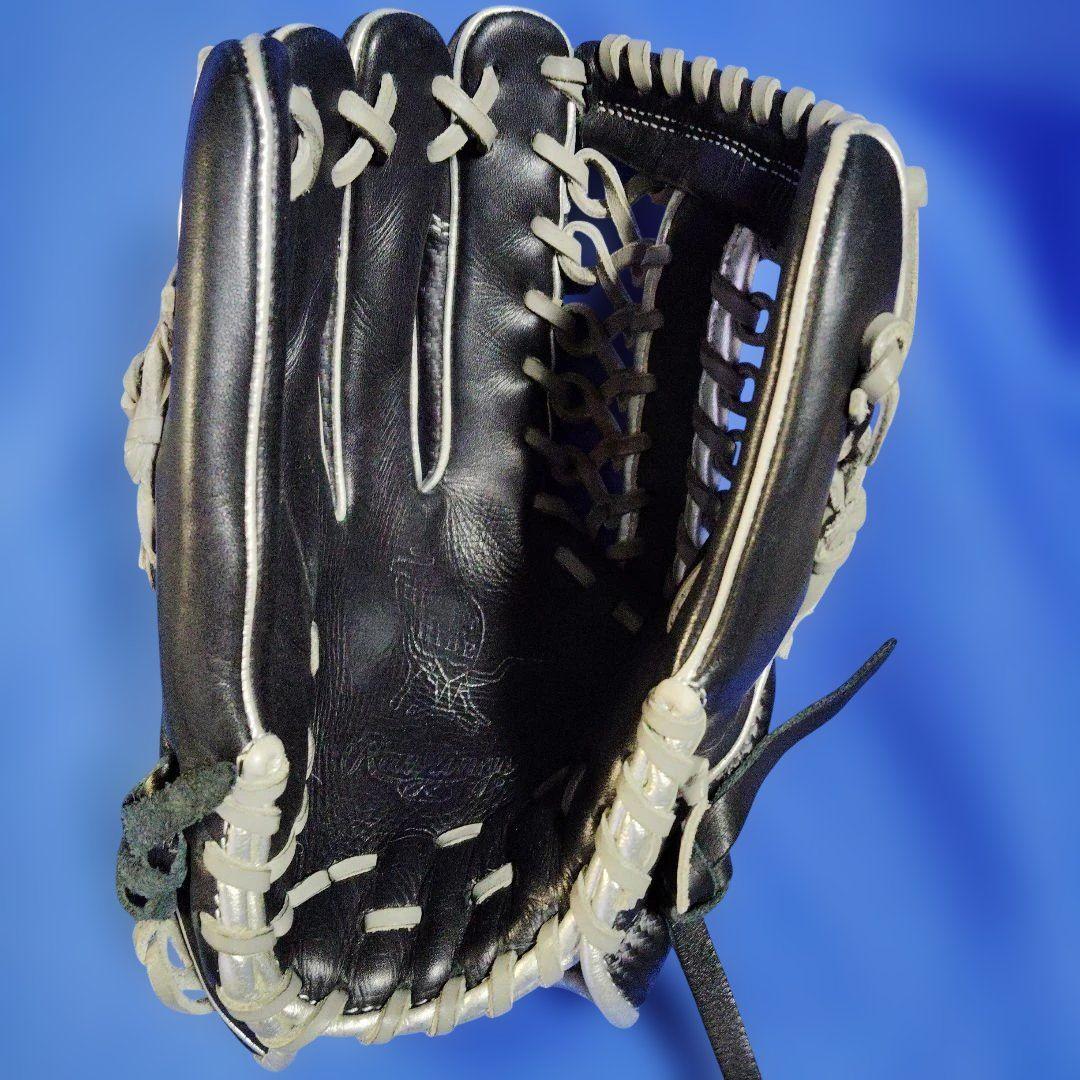 ローリングス 軟式グローブ 黒/シルバー12 1/2インチ