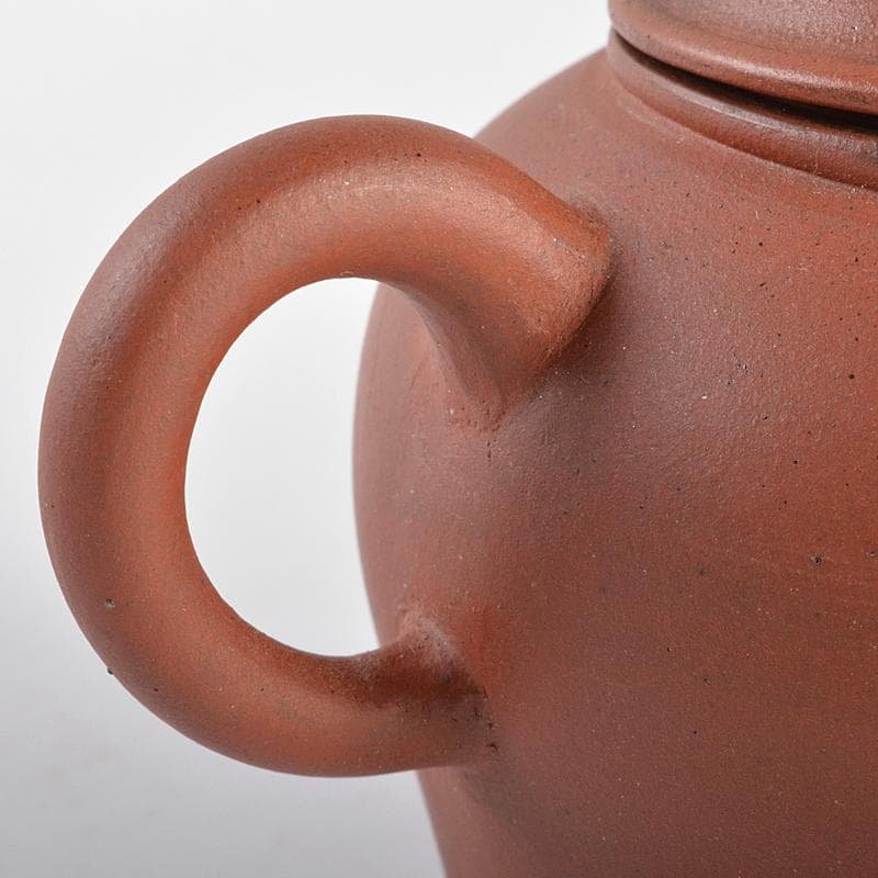 Aooa中国　紫砂　朱泥　急須　茶壷　在銘　仕覆・時代箱付　Y　R5938