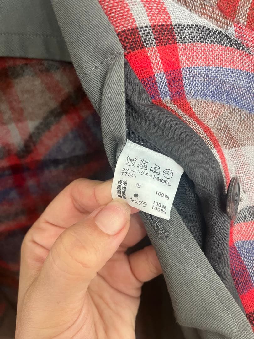 ISSEY MIYAKE MEN ダッフルコート チェック柄 Lサイズ