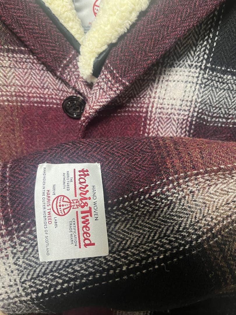 未使用　CRESTBRIDGE ハリスツイード チェスターコート　ウール