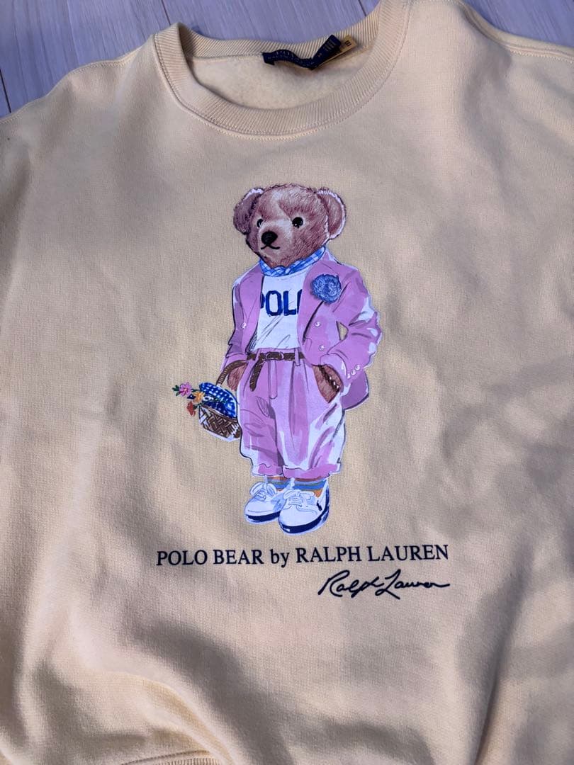 ポロラルフローレン【希少】ポロベア　スウェット トレーナー　Mサイズ　イエロー