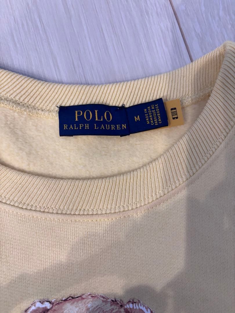 ポロラルフローレン【希少】ポロベア　スウェット トレーナー　Mサイズ　イエロー