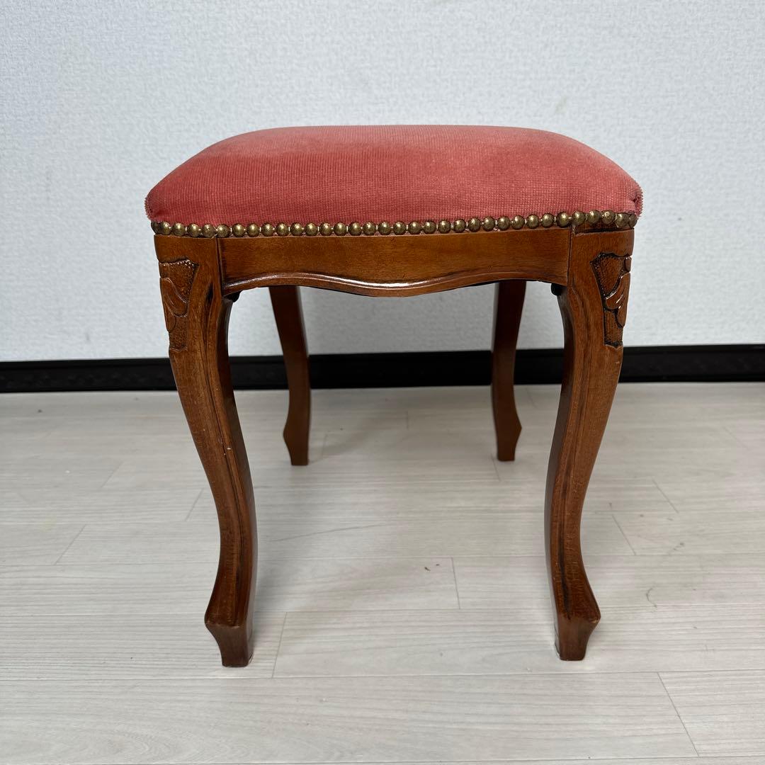 展示品 イタリア製 スツール オットマン チェア 椅子 猫脚 腰掛け ※i1※