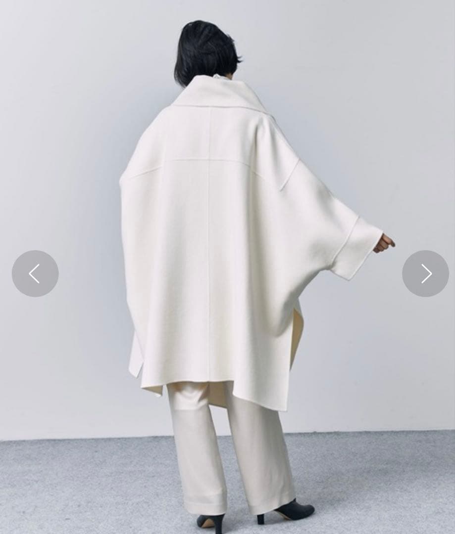 stunning lureスタニングルアーストールポンチョコートホワイト1