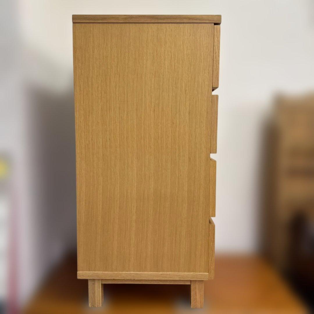 ★無印良品　オーク材チェスト4段　タンス　引出し　MUJI