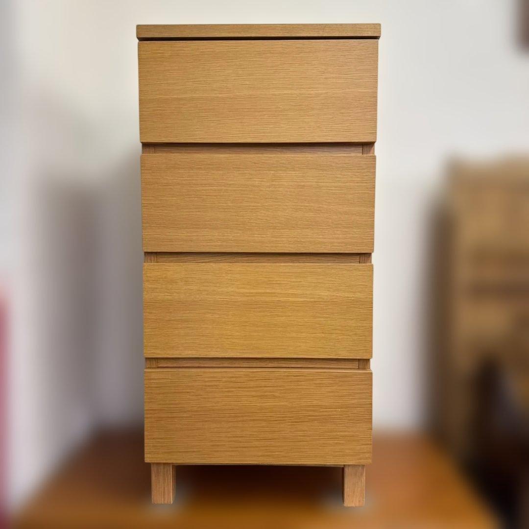★無印良品　オーク材チェスト4段　タンス　引出し　MUJI