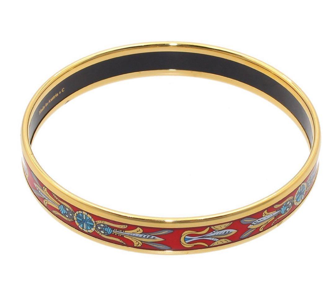H2887 美品 エルメス エマイユPM 七宝焼き バングル ブレスレット