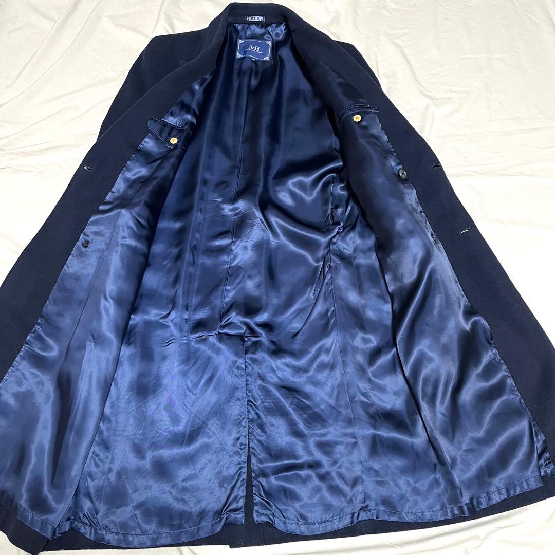 【希少サイズXL】エーボンハウス 　ダブルチェスターコート 　カシミヤ　マキシ丈