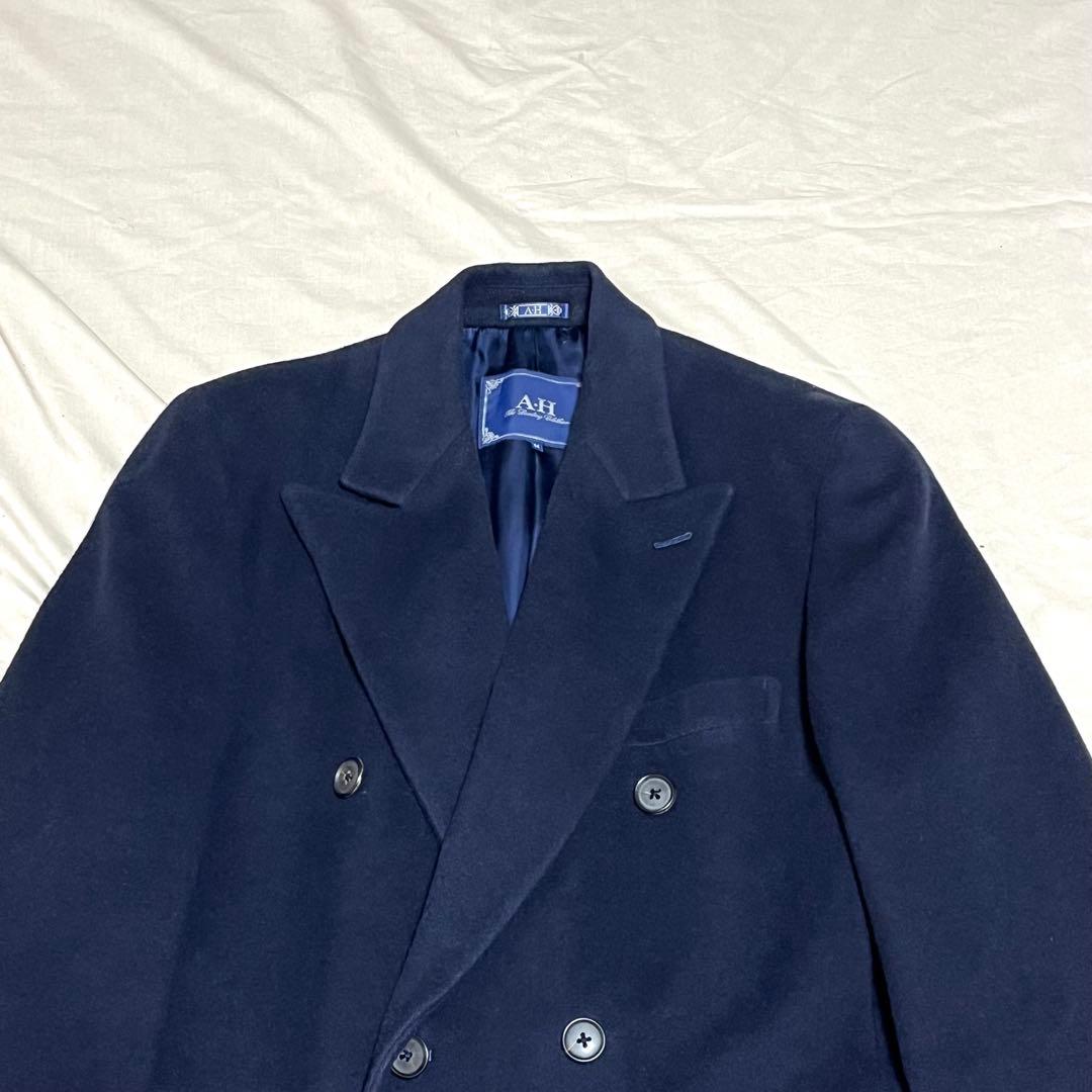 【希少サイズXL】エーボンハウス 　ダブルチェスターコート 　カシミヤ　マキシ丈