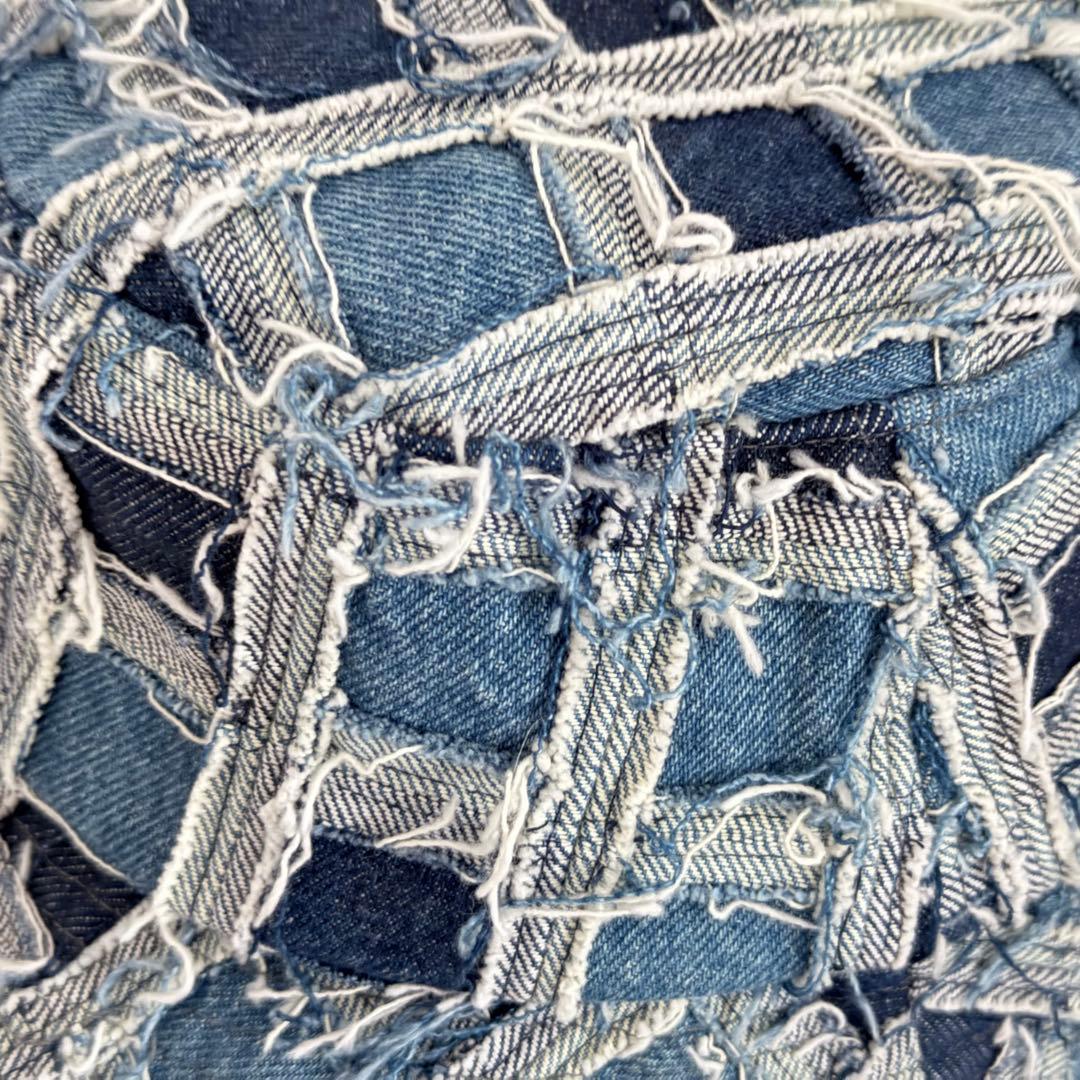 A*様 シュプリーム フレイド パッチワーク デニム クラッシャー ウォッシュト