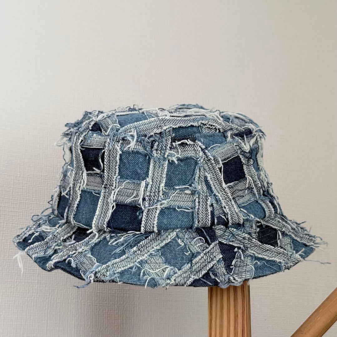 A*様 シュプリーム フレイド パッチワーク デニム クラッシャー ウォッシュト