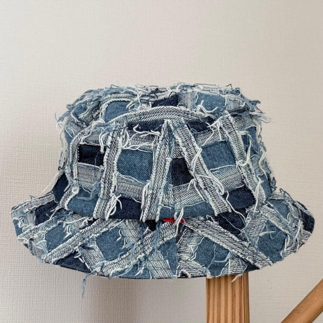 A*様 シュプリーム フレイド パッチワーク デニム クラッシャー ウォッシュト