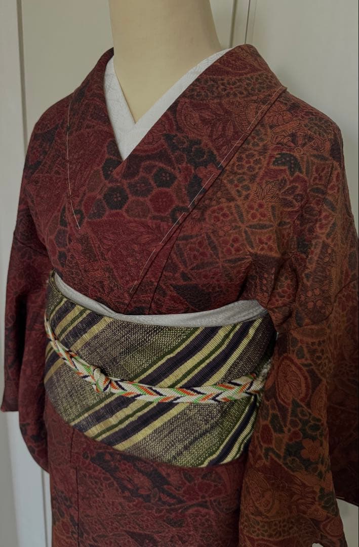 新春セール！未使用品　裄直しサービス　辻ヶ花模様　小紋着物