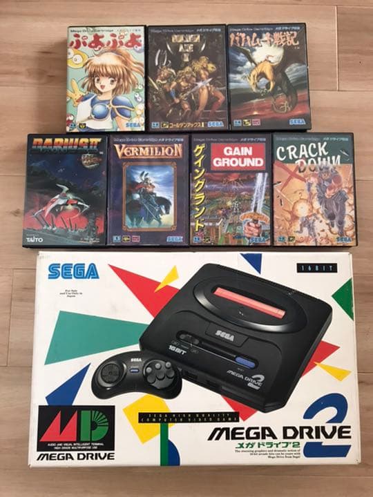 SEGA メガドライブ2 本体＋ソフト7本　セット売り