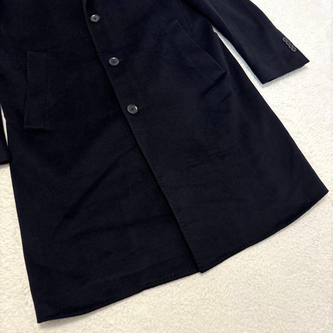 鎌倉シャツ × COLOMBO カシミヤ チェスターコート ネイビー L