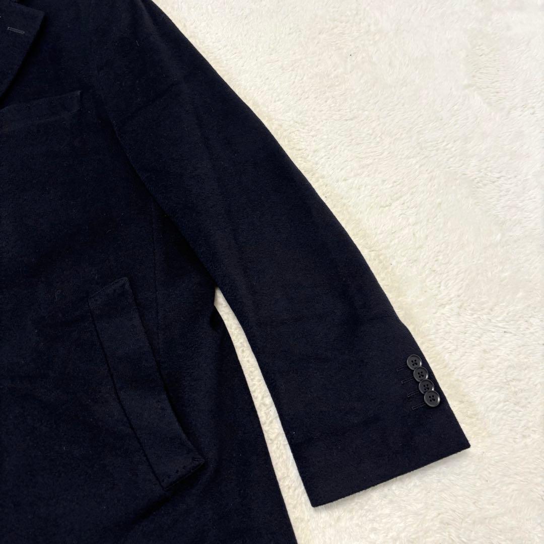 鎌倉シャツ × COLOMBO カシミヤ チェスターコート ネイビー L