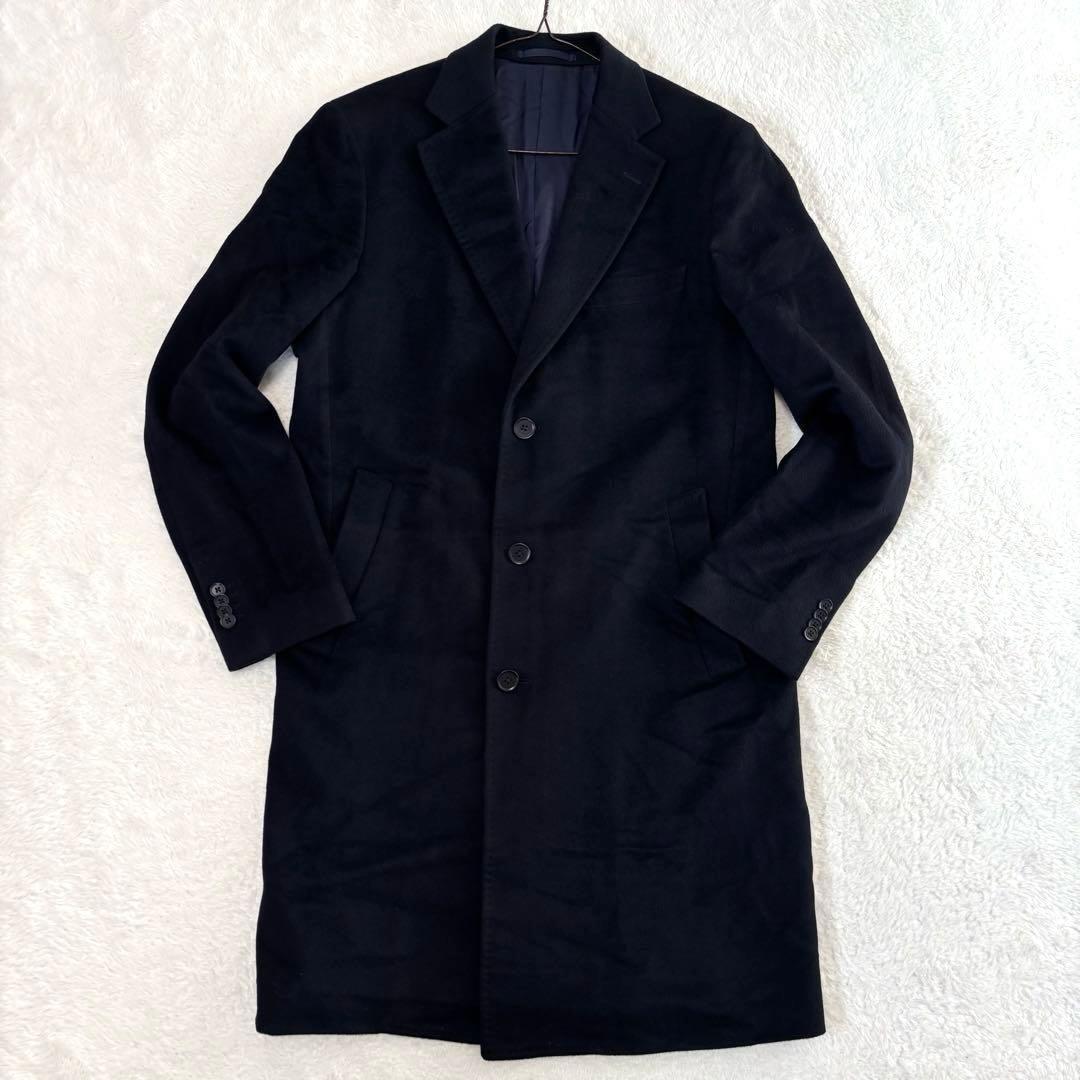 鎌倉シャツ × COLOMBO カシミヤ チェスターコート ネイビー L