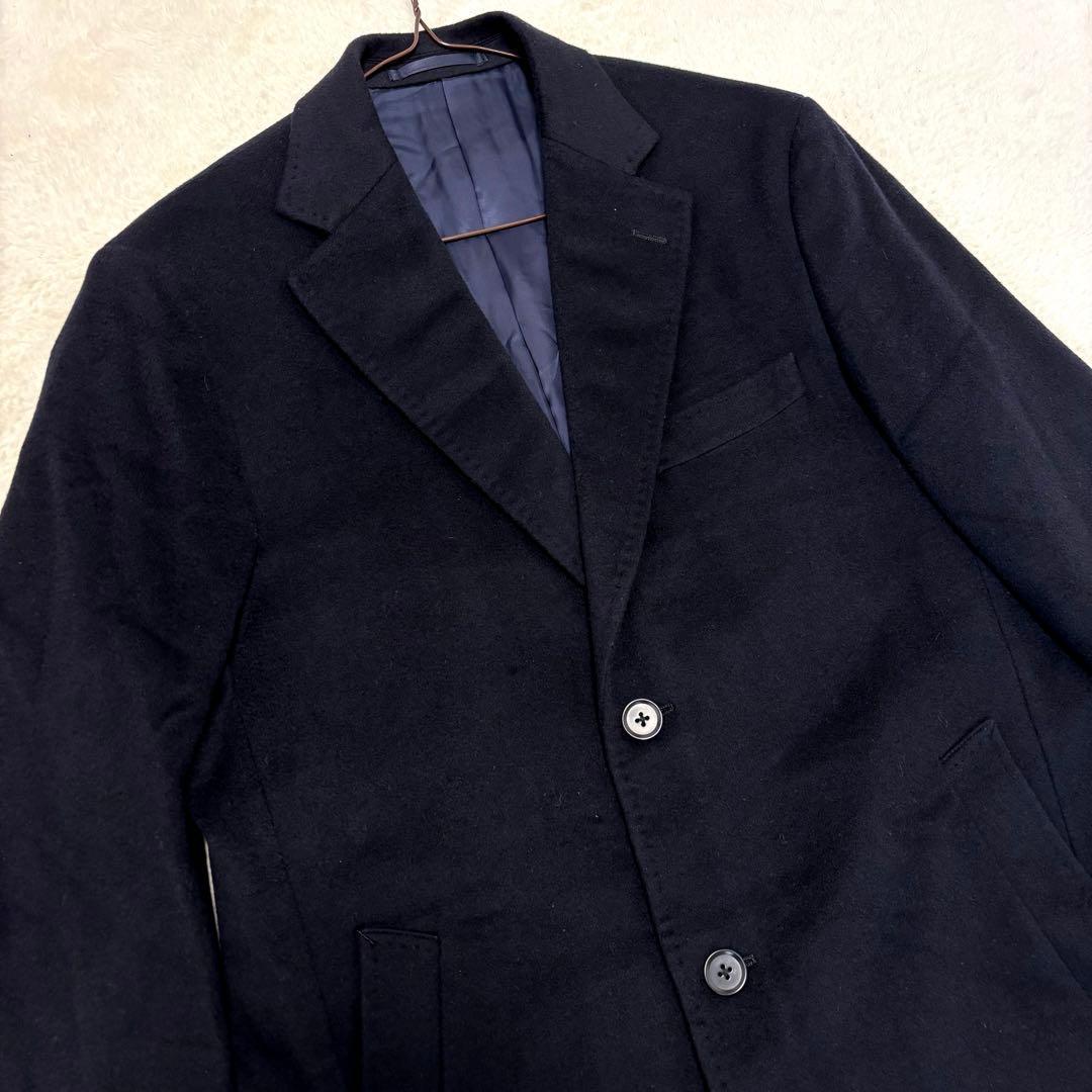 鎌倉シャツ × COLOMBO カシミヤ チェスターコート ネイビー L