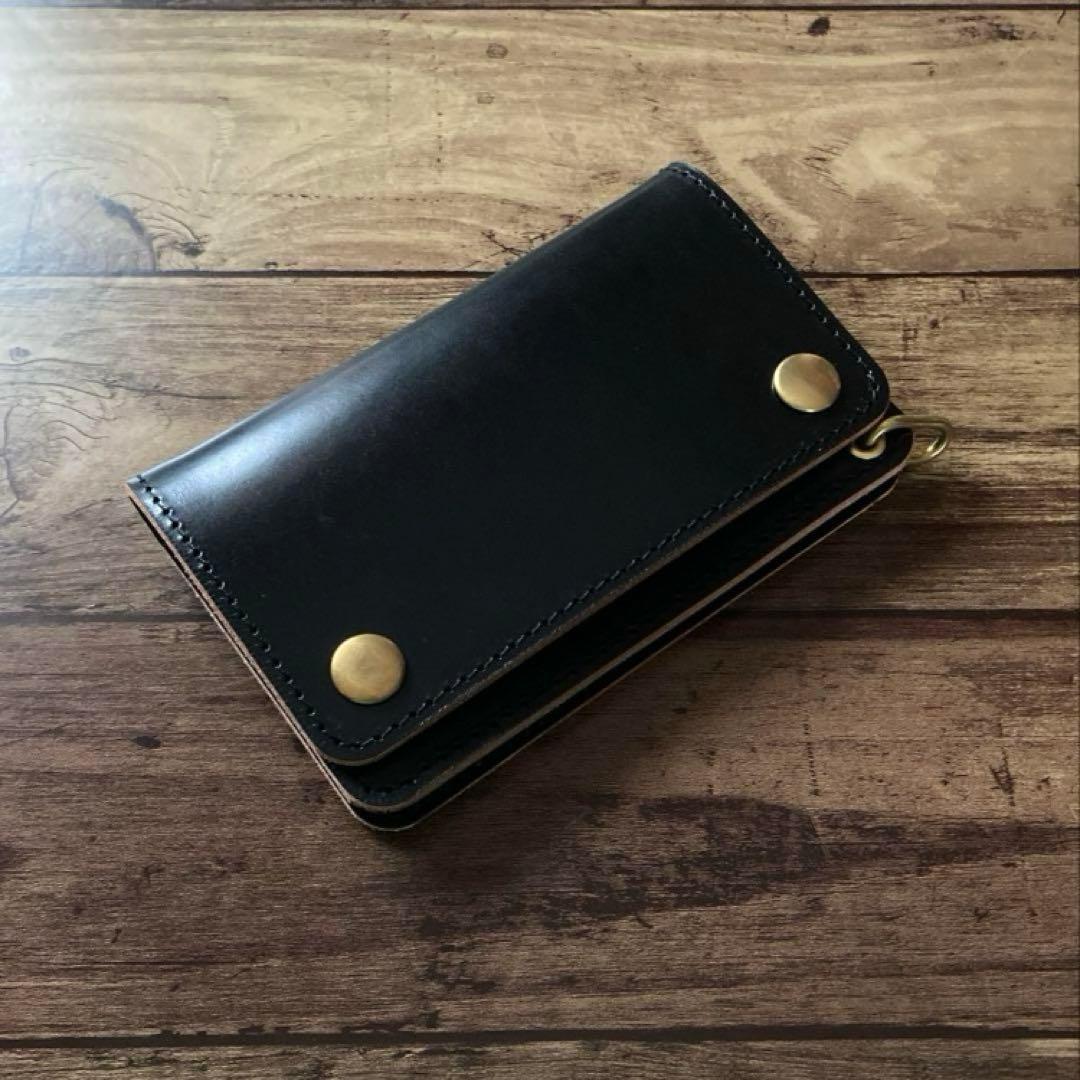 【ぽ】北米ステア トラッカーウォレット150【お札を折らずに収納】