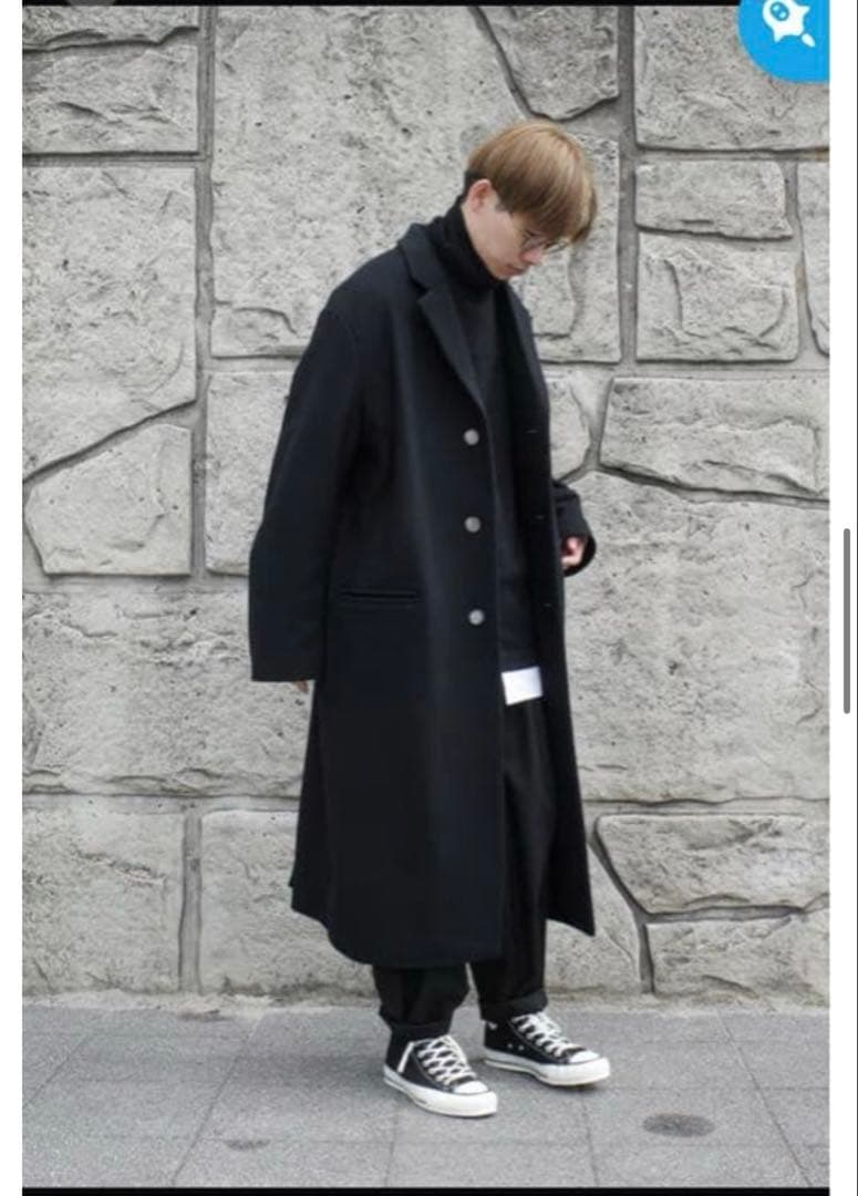 Super 140's Jackal チェスターコート まとめMB 黒ブラック