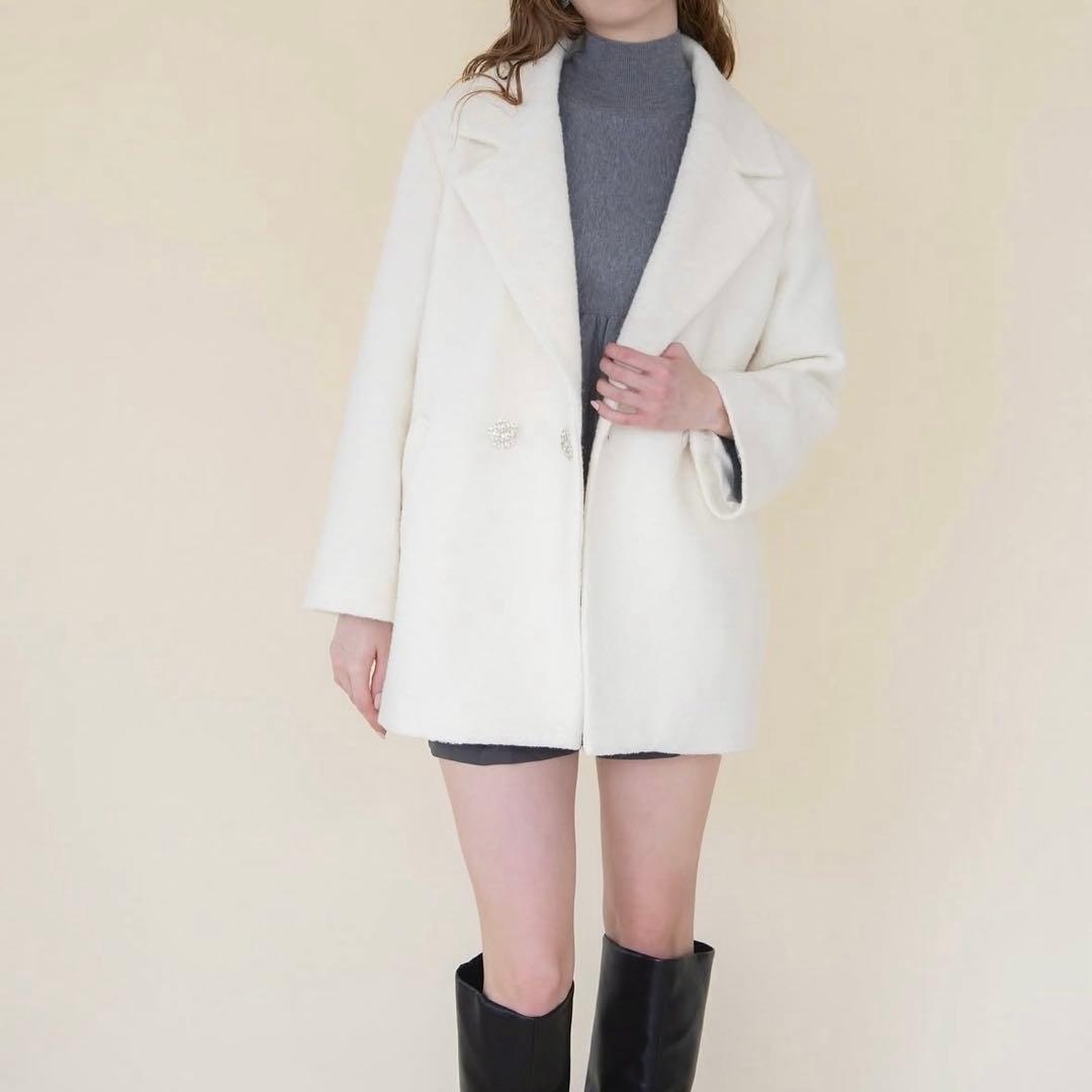 ジャケット・アウター Acka over wool jacket ivory