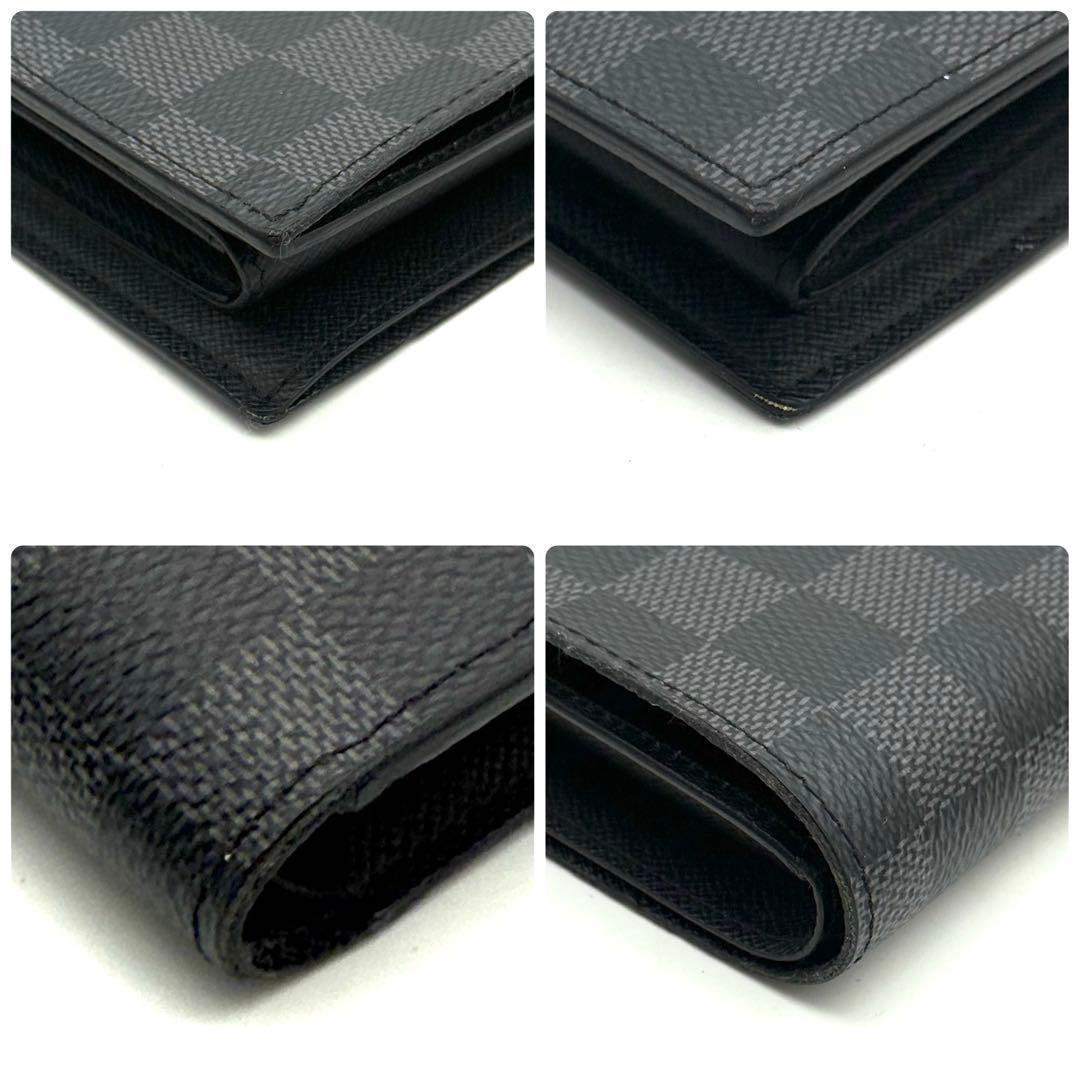 【新品近い】ルイヴィトン ダミエグラフィット ポルトフォイユ マルコ 折り財布