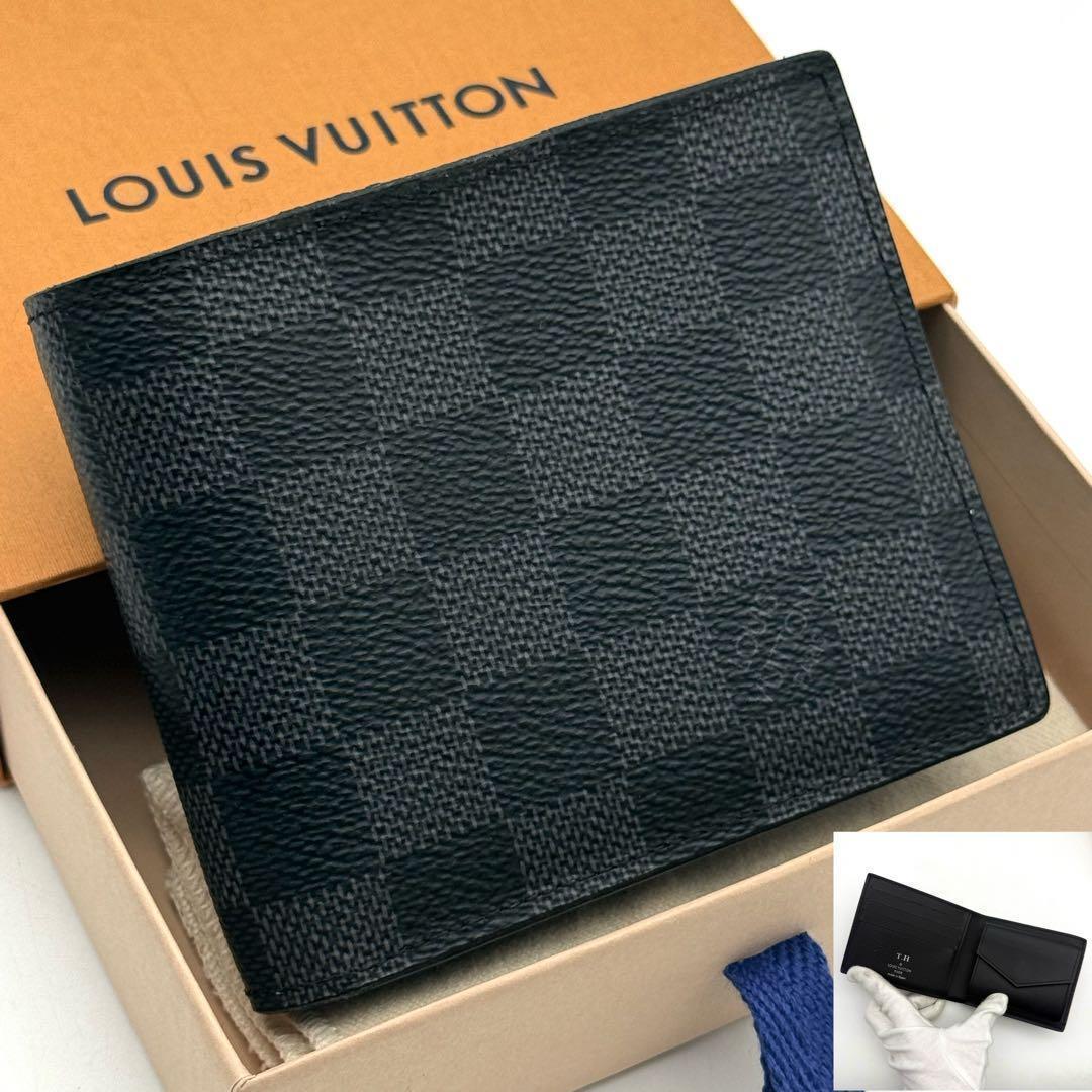 【新品近い】ルイヴィトン ダミエグラフィット ポルトフォイユ マルコ 折り財布