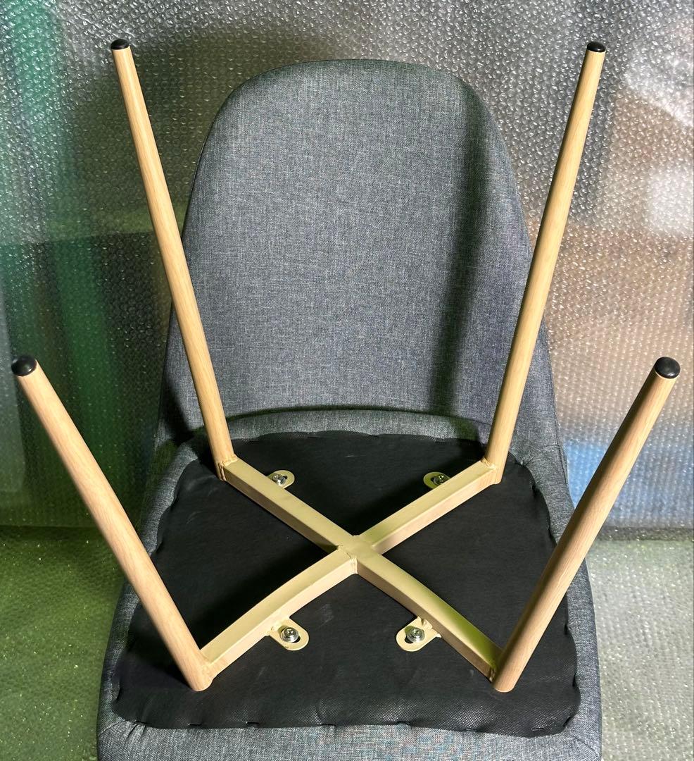 新品 ダイニングチェア 椅子 インテリア オシャレ グレー 2脚セット