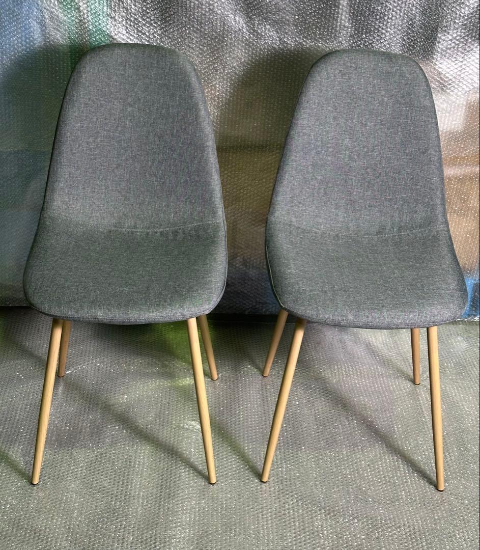 新品 ダイニングチェア 椅子 インテリア オシャレ グレー 2脚セット