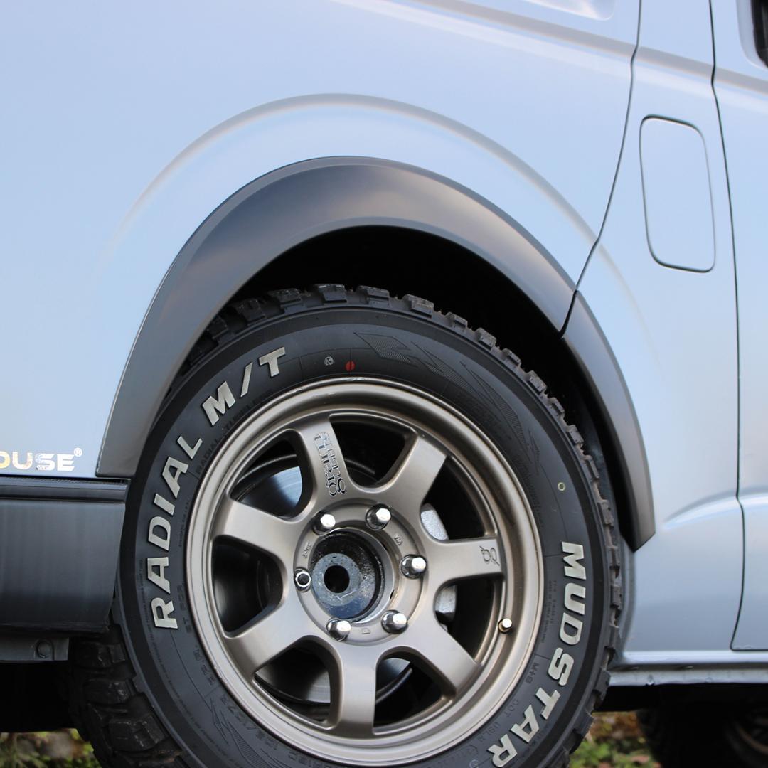 ハイエース 200系 オーバーフェンダー ダウンルック ABS製 マットブラック