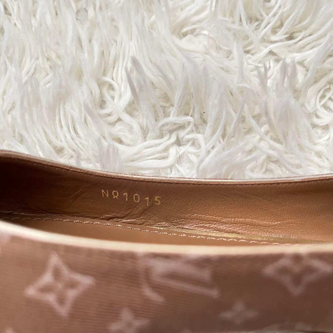 美品 ルイヴィトン フラットパンプス モノグラム リボン　36 1/2