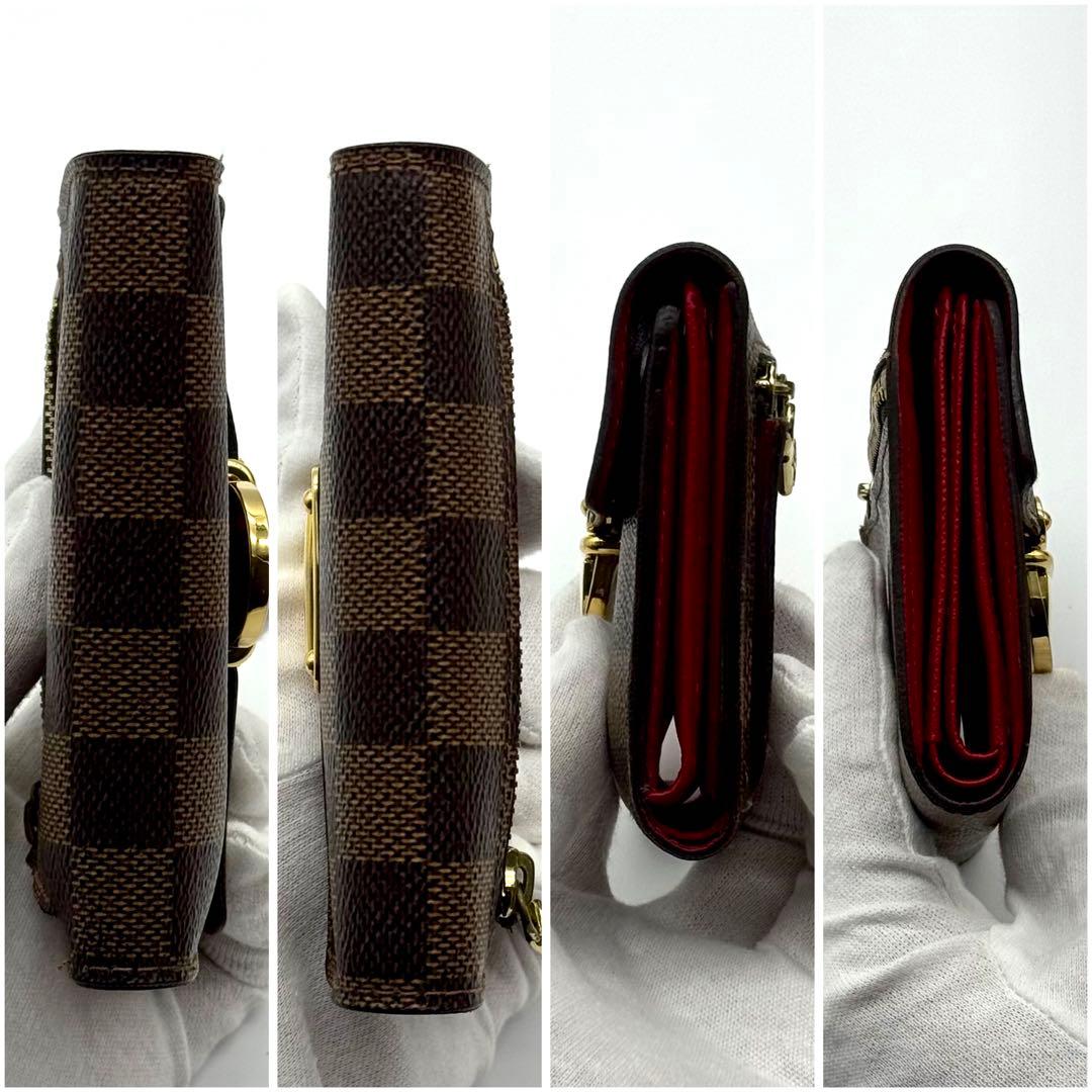 【超美品】 ルイヴィトン ダミエ ポルトフォイユ コアラ カード9枚 三つ折り