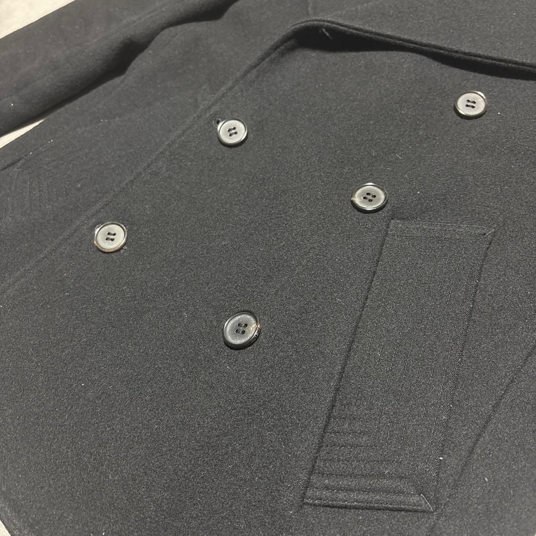 JOHN LAWRENCE SULLIVAN ウール ピーコート ブラック