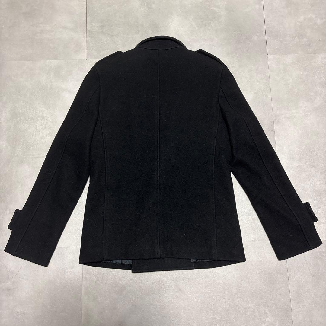 JOHN LAWRENCE SULLIVAN ウール ピーコート ブラック