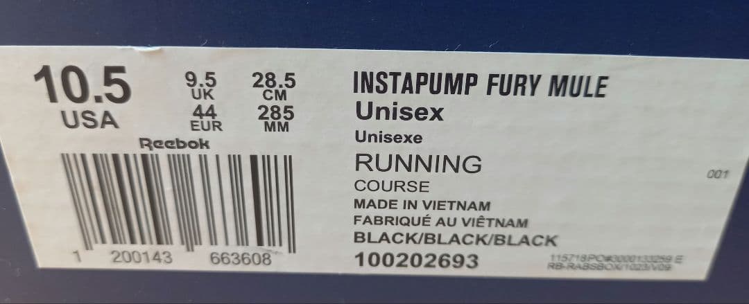 ぶり☆Reebok INSTAPUMP FURY MULE