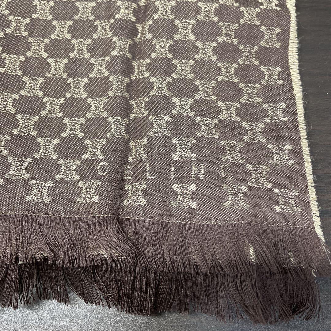 美品 100%ラムウールCELINE マフラー(イタリア製)