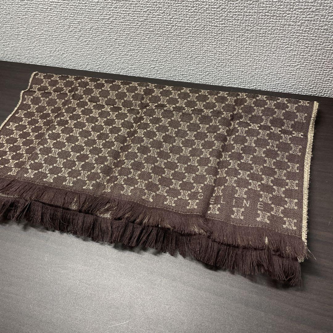 美品 100%ラムウールCELINE マフラー(イタリア製)