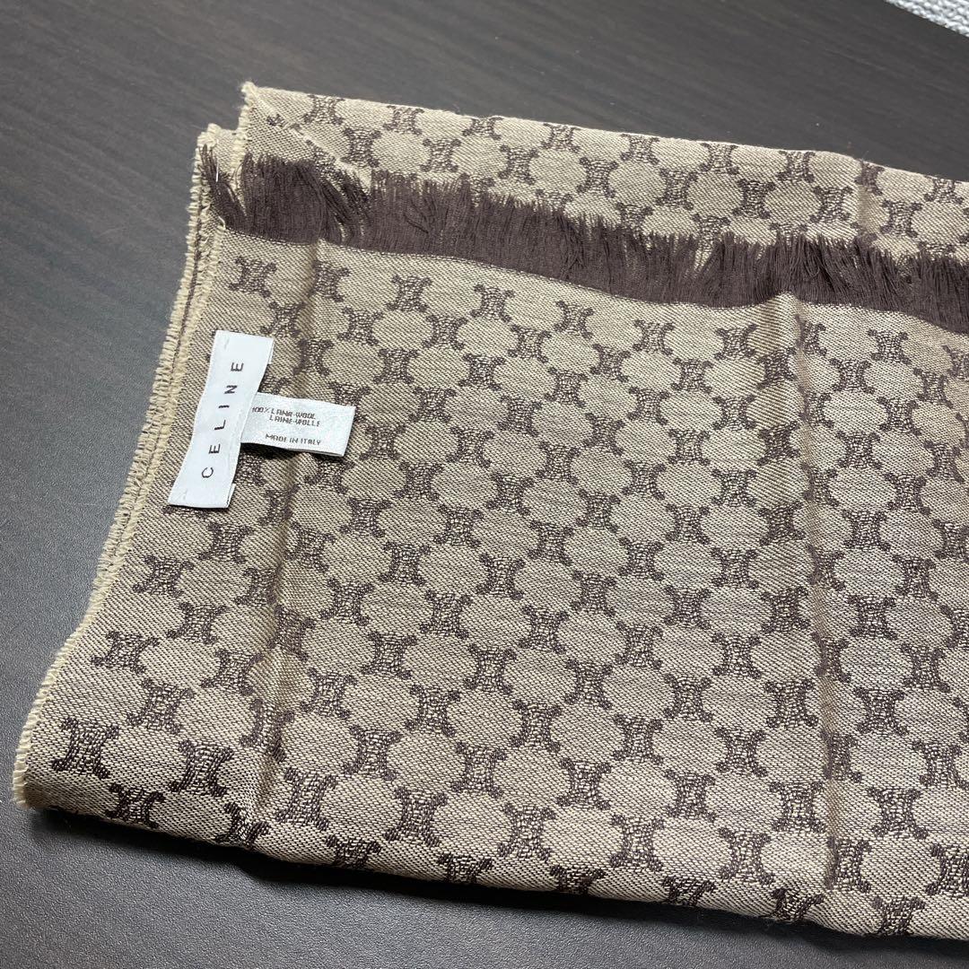 美品 100%ラムウールCELINE マフラー(イタリア製)