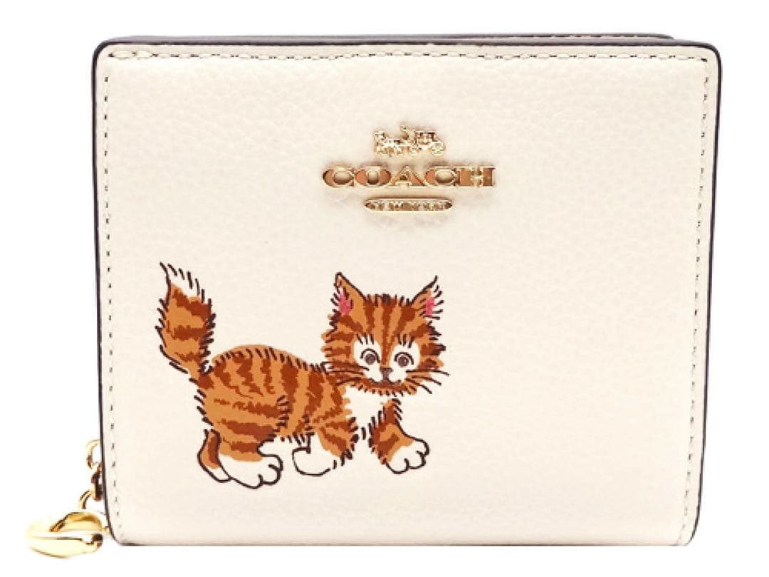 COACH 猫イラスト 二つ折り財布