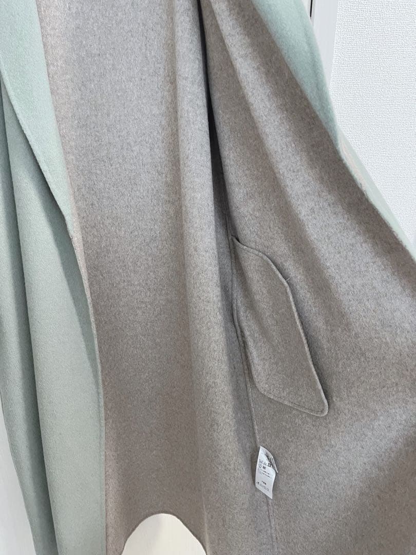 NOBLE 定価7万円 配色Iラインロングチェスターコート