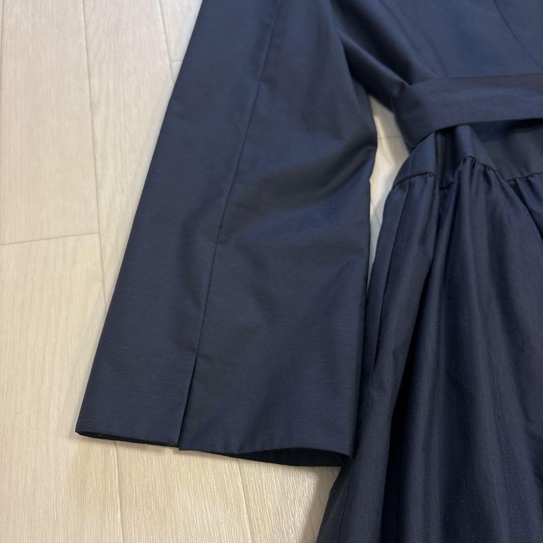 エムズグレイシー スプリングコート フラワーレースカットワーク 40 ネイビー