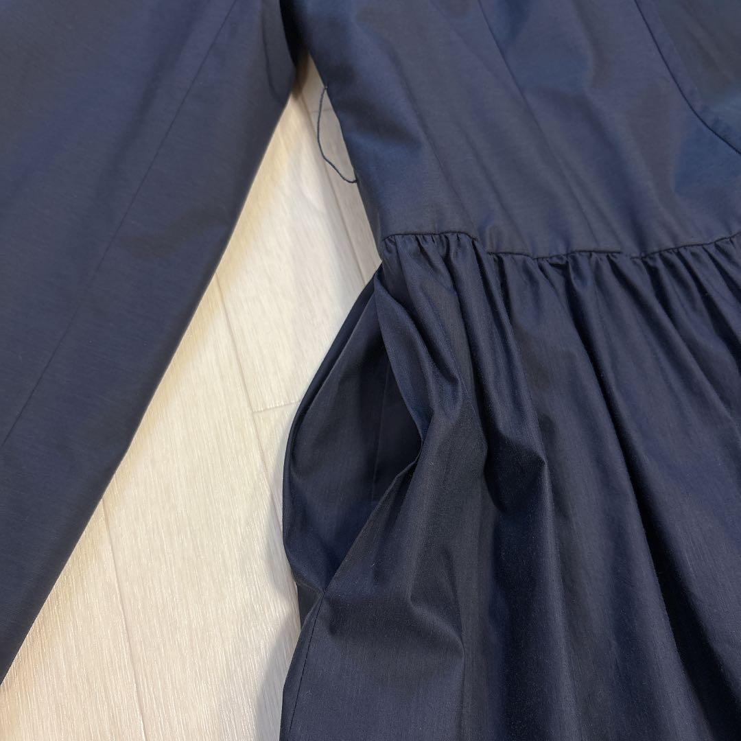 エムズグレイシー スプリングコート フラワーレースカットワーク 40 ネイビー