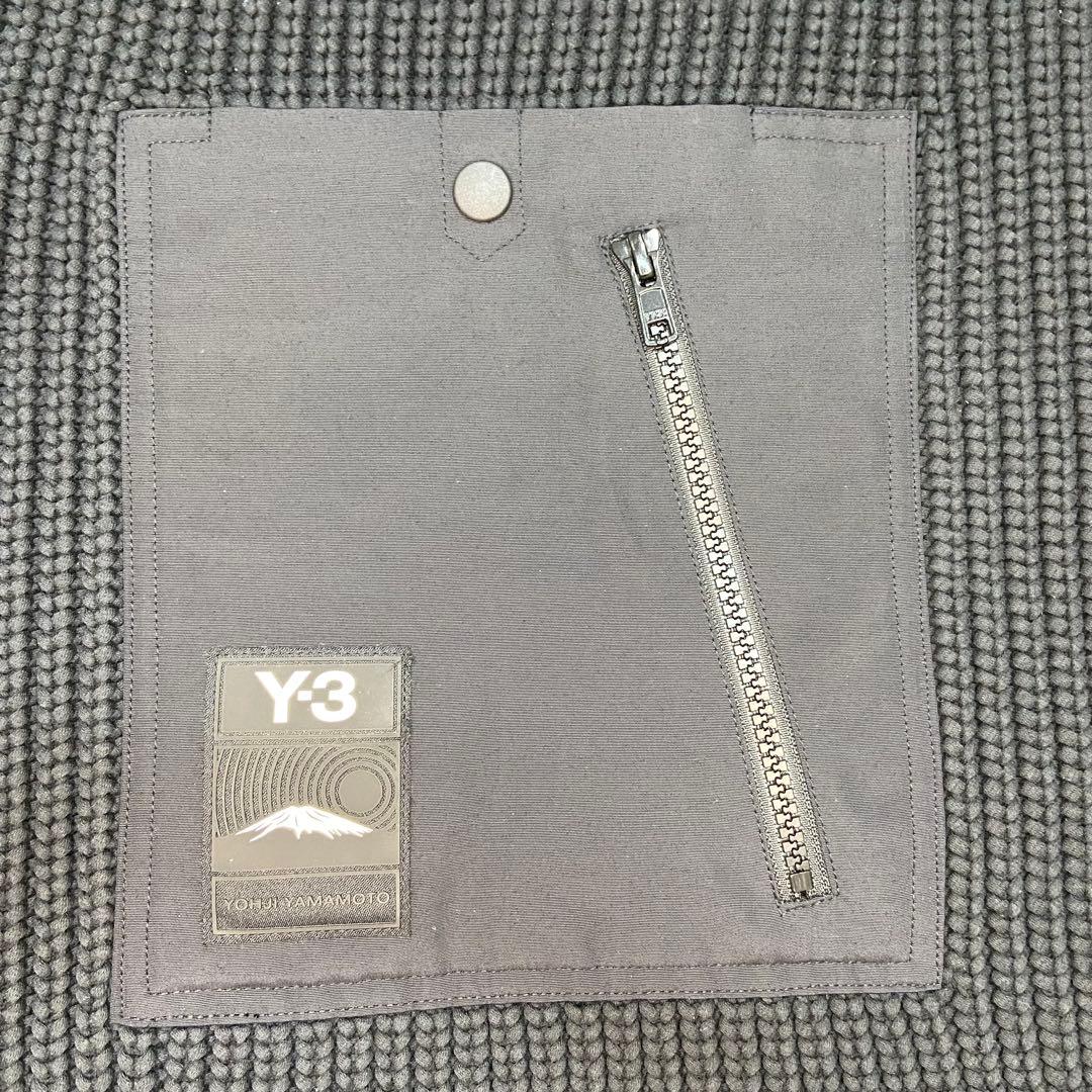 ✨Y-3 adidas ジッパーポケット付き コットン マフラー 黒