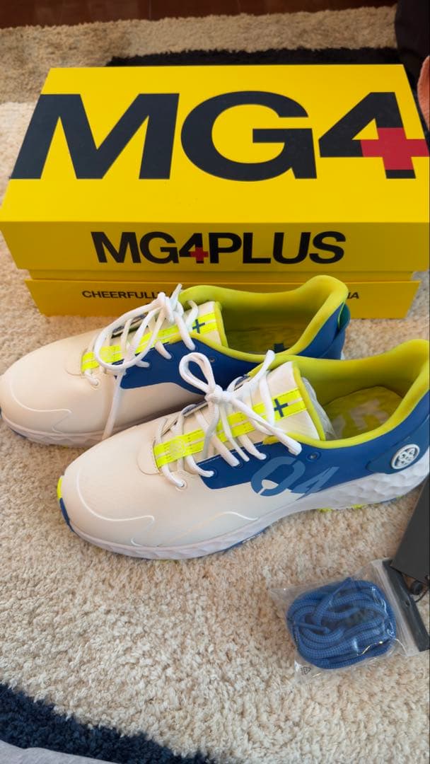 G/FORE MG4+ ゴルフシューズ ホワイト/ブルー/イエロー