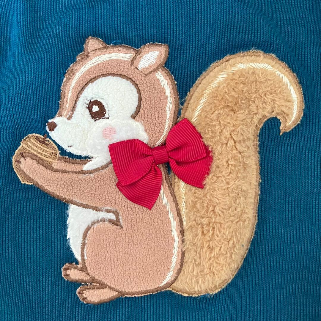 タグ付き　カーディガン　スカート　セット　130 りす　りんご