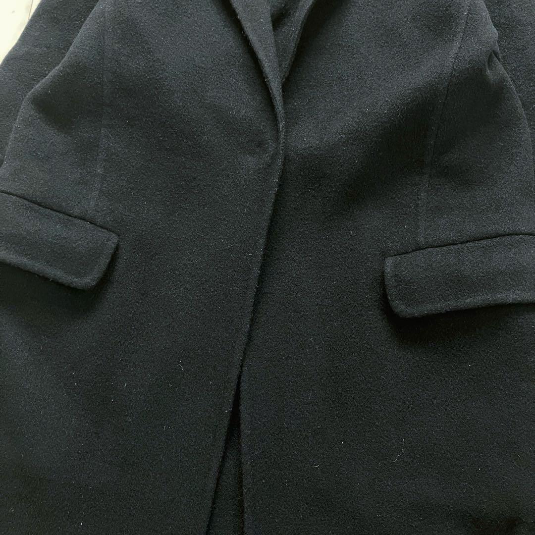 マッキントッシュ ウール リバーコート 黒 32 イタリア製