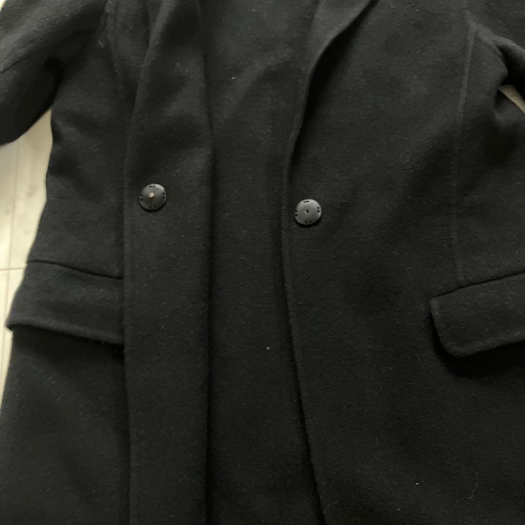 マッキントッシュ ウール リバーコート 黒 32 イタリア製