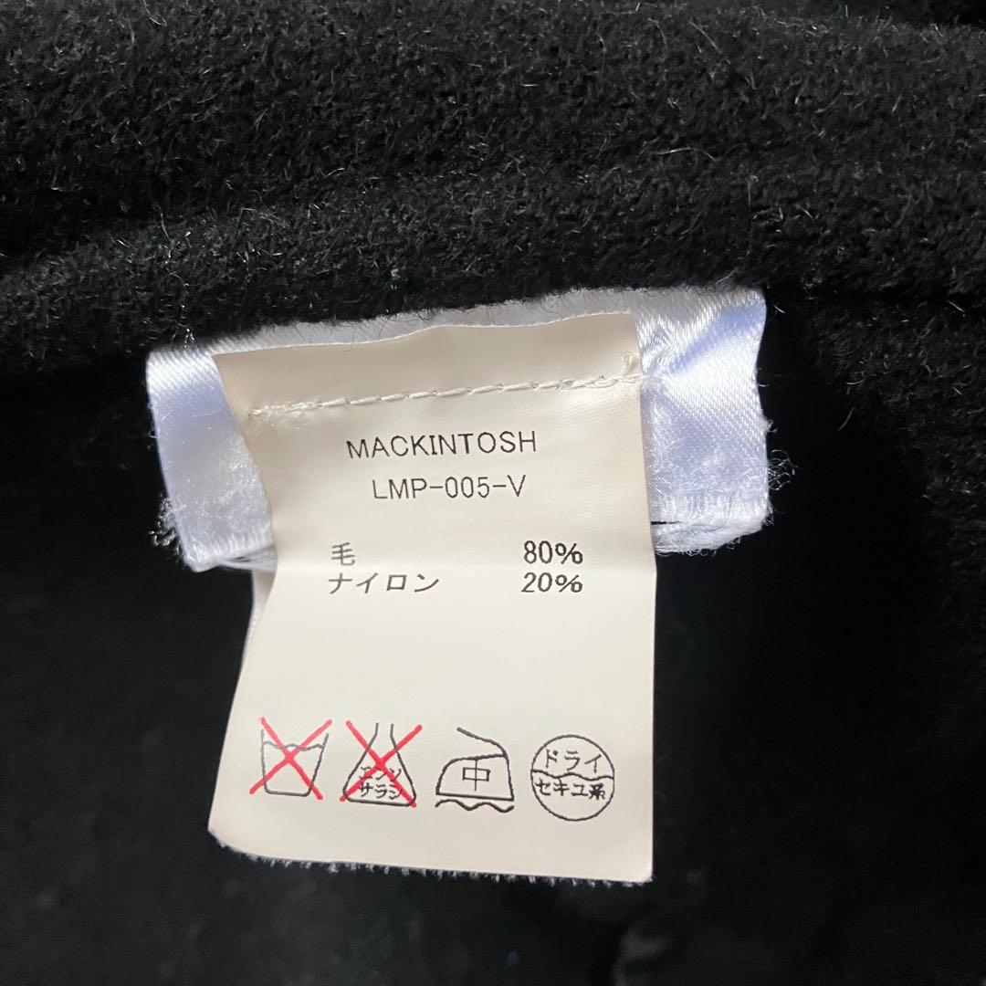 マッキントッシュ ウール リバーコート 黒 32 イタリア製